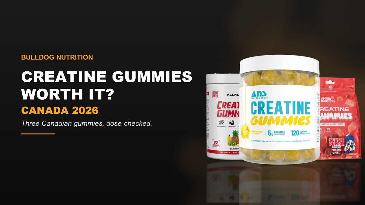 Creatine gummies Canada 2026 — ANS Performance, Allmax and Applied Nutrition creatine gummies