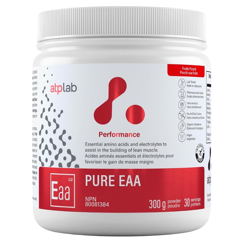 ATP Lab Pure EAA Supplement Front Label Fruit Punch