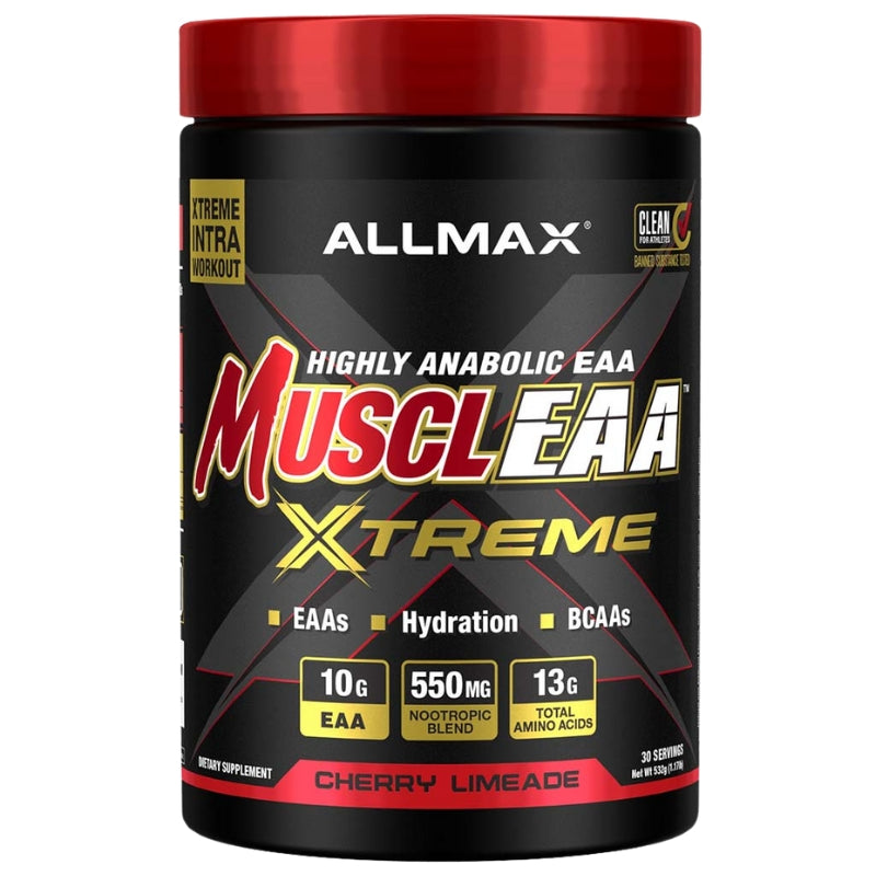 Allmax MusclEAA Xtreme 30 serve Front Label - Cherry Limeade