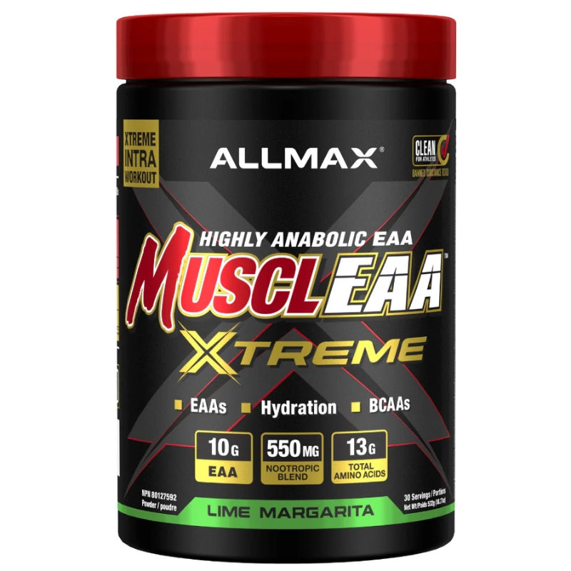 Allmax MusclEAA Xtreme 30 serve Front Label - Lime Margarita