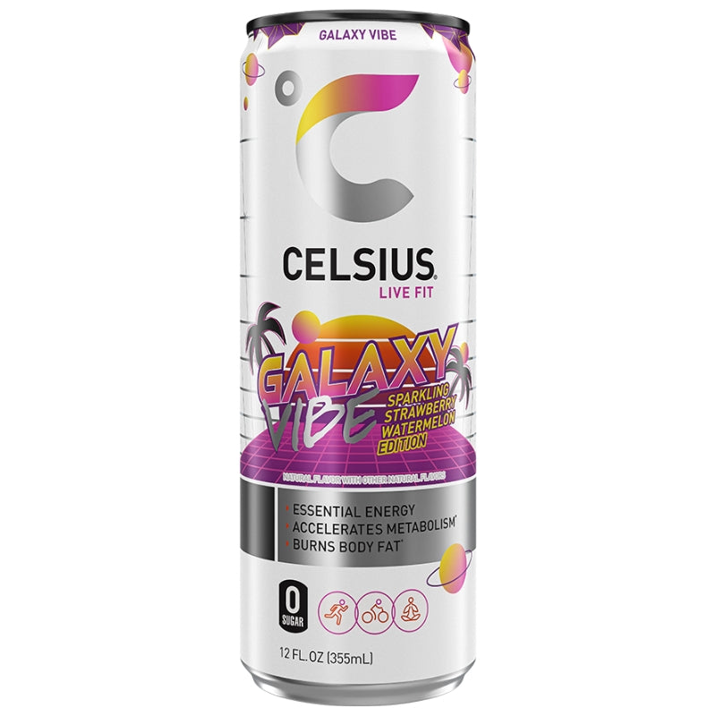 Celsius Energy Drink Can Sparkling Galaxy Vibe