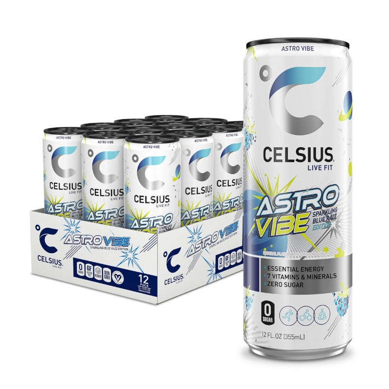 Celsius Energy Drink Case Sparkling Astro Vibe Blue Razz