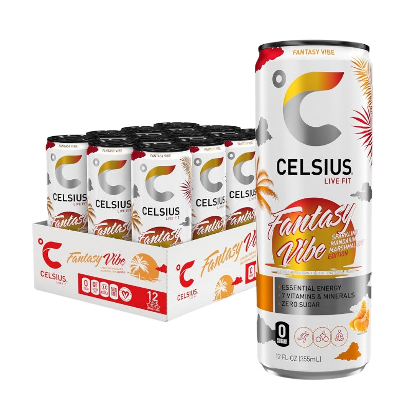 Celsius Energy Drink Case Sparkling Fantasy Vibe Mandarin