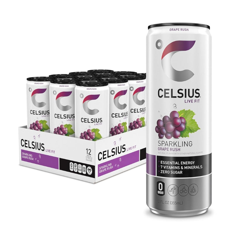 Celsius Energy Drink Case Sparkling Grape Rush