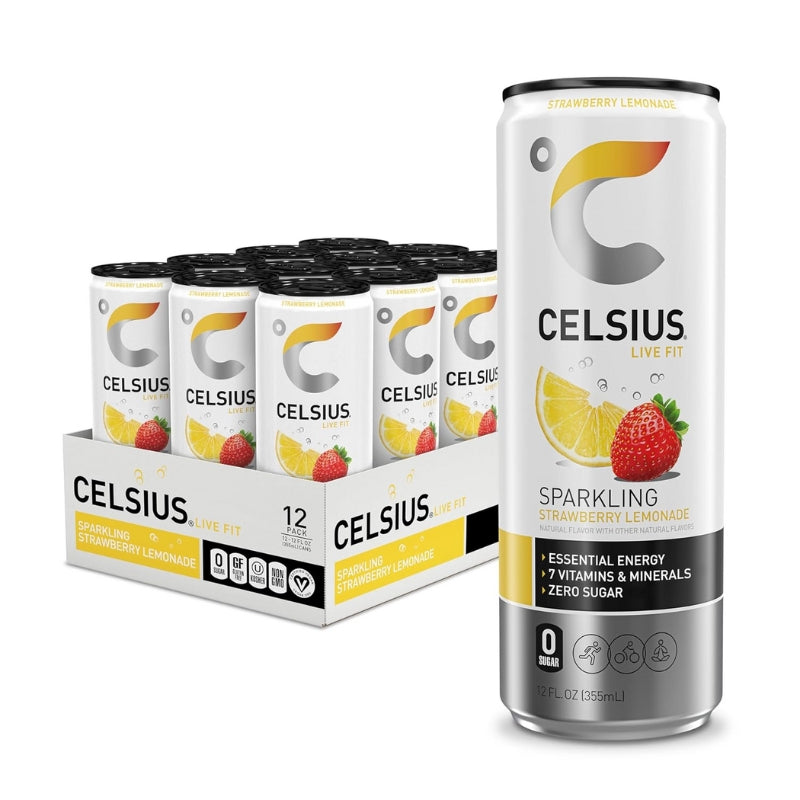 Celsius Energy Drink Case Sparkling Strawberry Lemonade