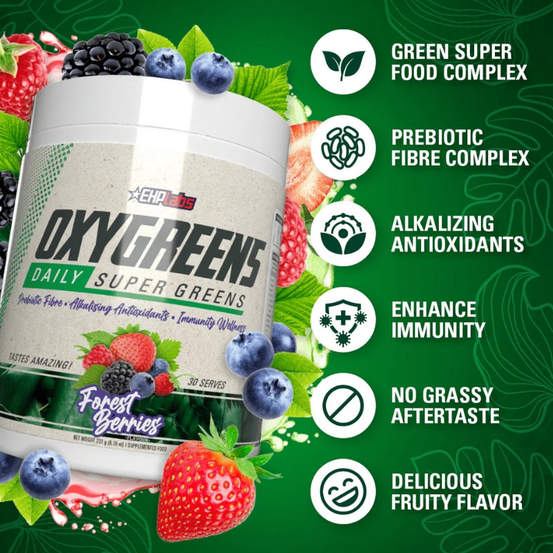 EHP Labs Oxygreens Daily Super Greens Benefits and Features 