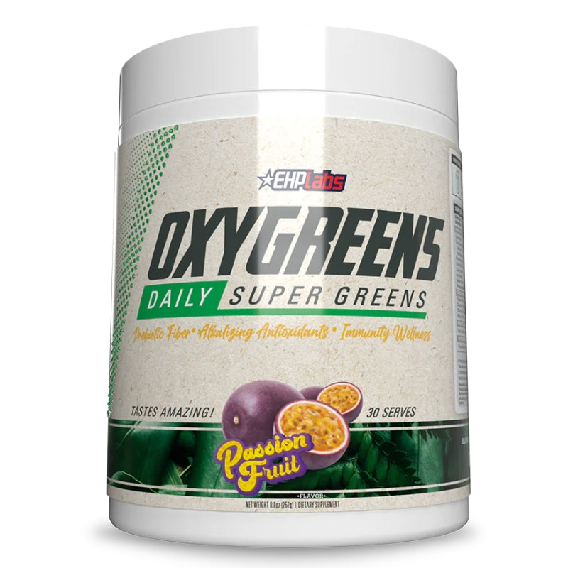 EHP Labs Oxygreens Daily Super Greens Label Passionfruit