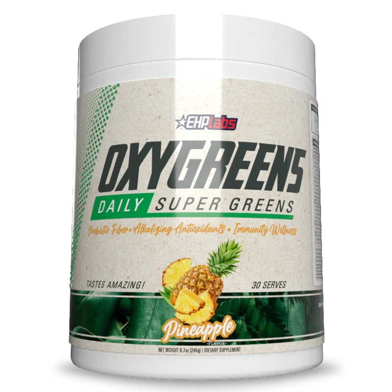 EHP Labs Oxygreens Daily Super Greens Label  Pineapple