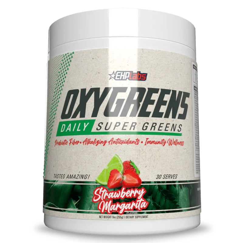 EHP Labs Oxygreens Daily Super Greens Label  Strawberry Margarita