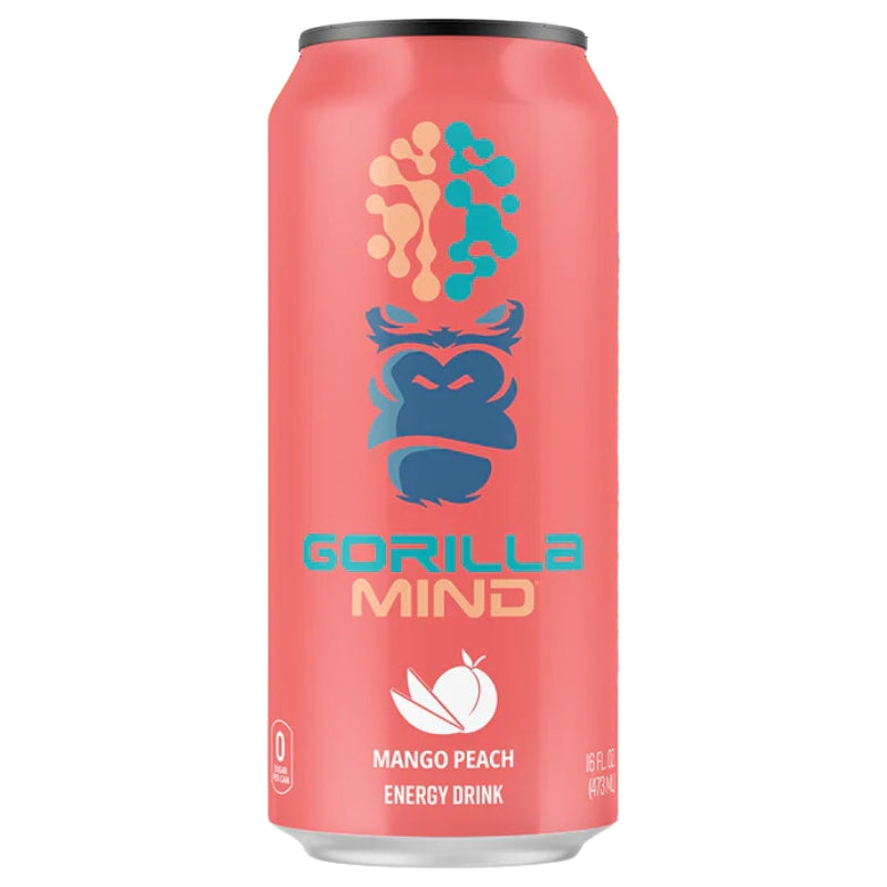 Gorilla Mind Energy Drink single can Mango Peach