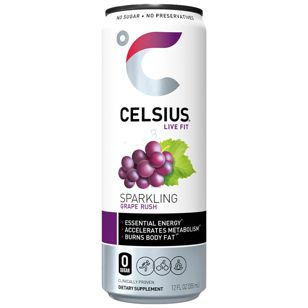 Celsius Sparkling Energy Drink Grape Rush Can