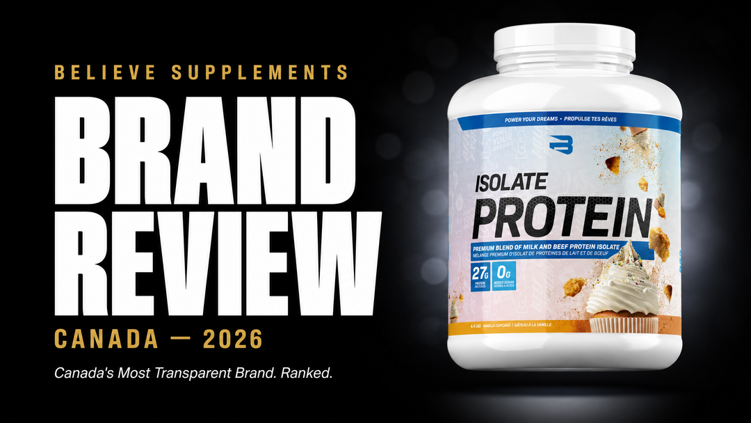 Believe Supplements Canada brand review 2026 — Isolate Protein, Pump Addict, EAAs and Greens ranked by Bulldog Nutrition