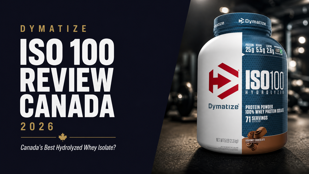 Dymatize ISO 100 review Canada 2026 — hydrolyzed whey isolate reviewed by Bulldog Nutrition