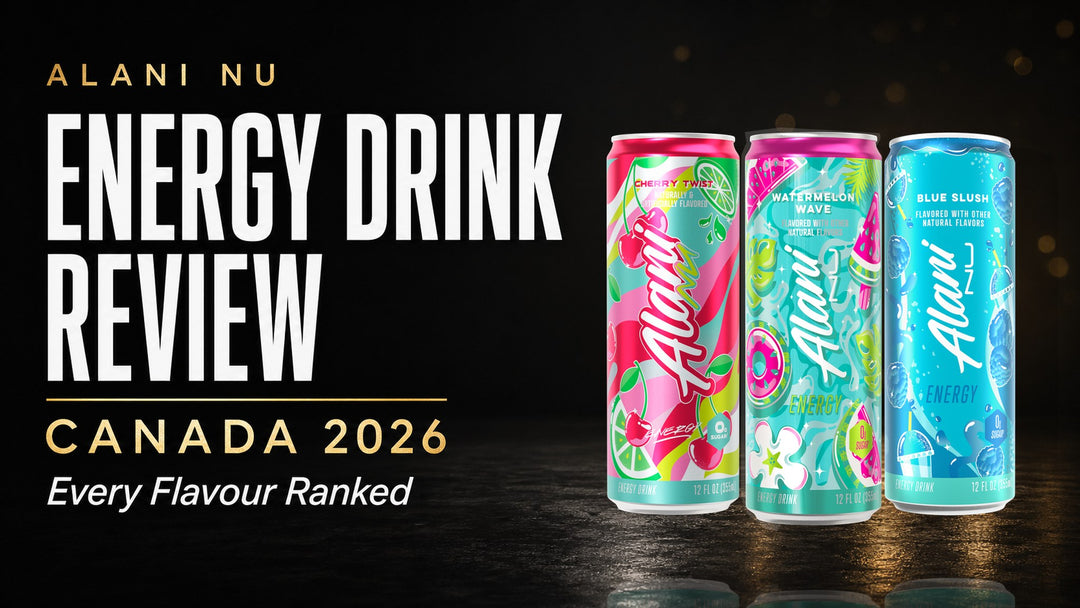 Alani Nu energy drink review Canada 2026 — Cherry Twist, Watermelon Wave and Blue Slush cans — every flavour ranked, Bulldog Nutrition