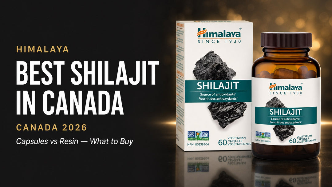 Best shilajit in Canada 2026 - Himalaya Shilajit capsules banner