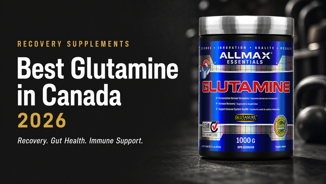 Best glutamine supplements in Canada 2026 — Allmax Glutamine ranked #1 by Bulldog Nutrition