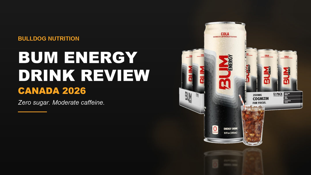 BUM Energy Drink review Canada 2026 — CBUM by RAW Nutrition, zero sugar
