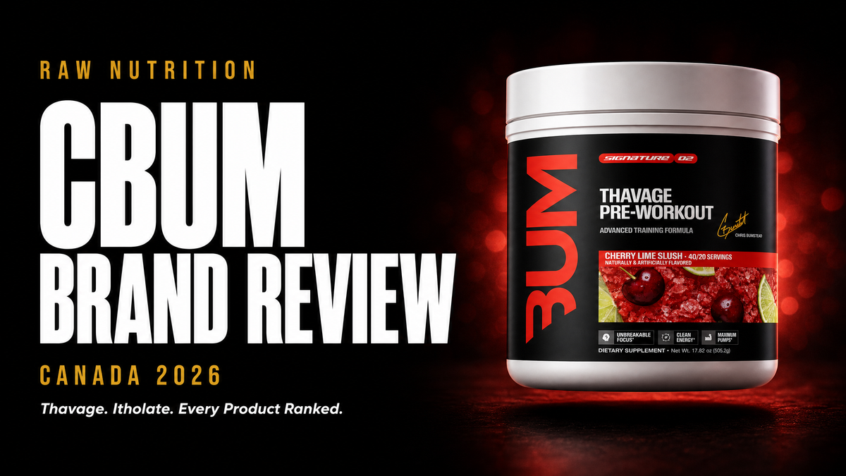 RAW Nutrition CBUM Canada brand review 2026 — Thavage and Itholate ranked by Bulldog Nutrition