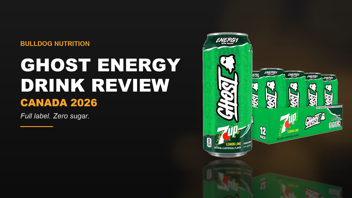 GHOST Energy Drink review Canada 2026 — zero sugar, full nootropic label