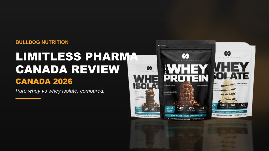 Limitless Pharma Canada review 2026 — Pure Whey Protein 5 lb and Whey Isolate 2 lb and 5 lb