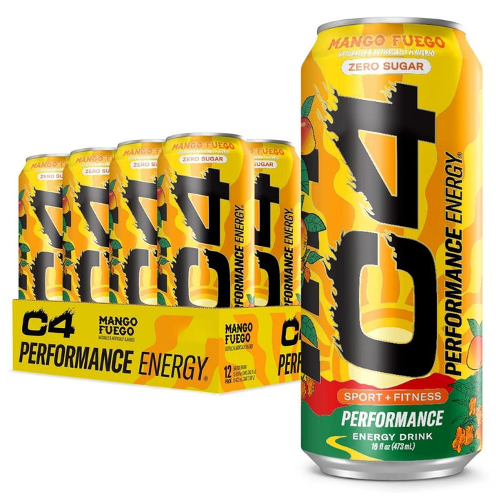Cellucor C4 Performance Energy Drink Case 12/cans Mango Fuego – Bulldog Nutrition Canada
