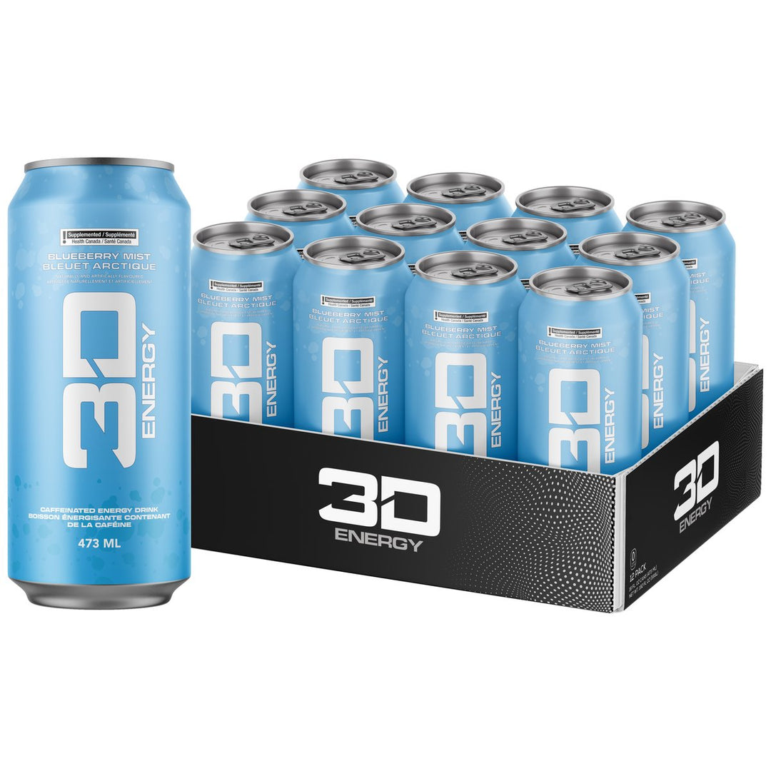 3D Energy Drink 12 Cans Blueberry Mist – Bulldog Nutrition Canada
