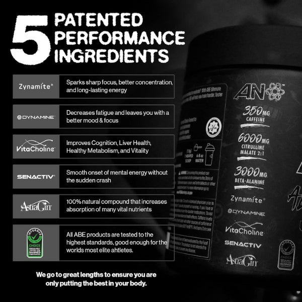 Applied Nutrition ABE Pre Workout Performance Ingredients