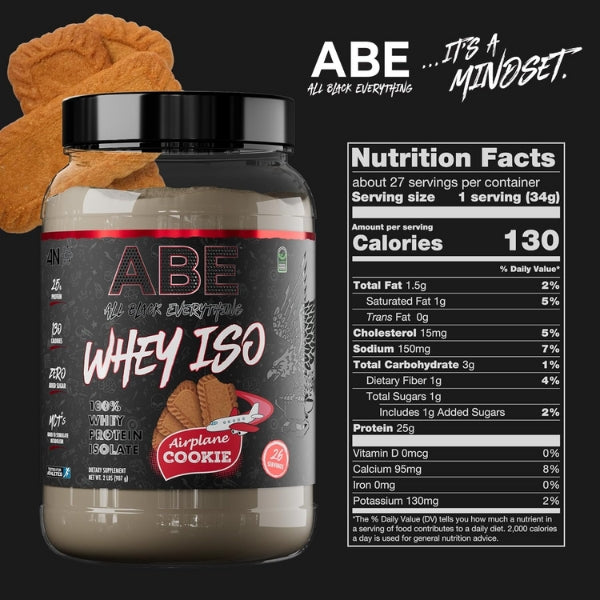 ABE Whey Isolate Nutrition Facts - Airplane Cookie
