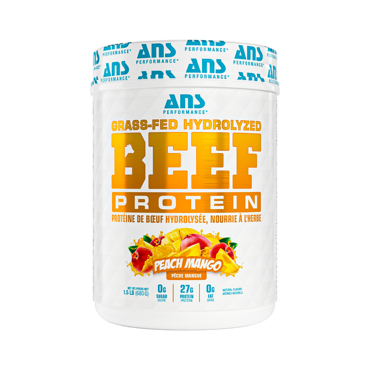 ANS Performance BEEF Protein Grass Fed Hydrolyzed 1.5lbs Peach Mango — Bulldog Nutrition Canada