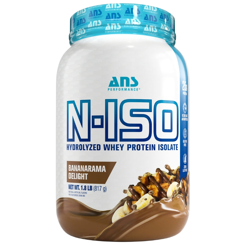 ANS N-ISO 100% Whey Protein Isolate 1.8lbs Front Label Bananarama Delight