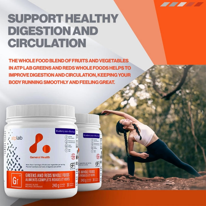 ATP Lab Greens and Reds Whole Foods Organic Blend Supplement Health benefits
