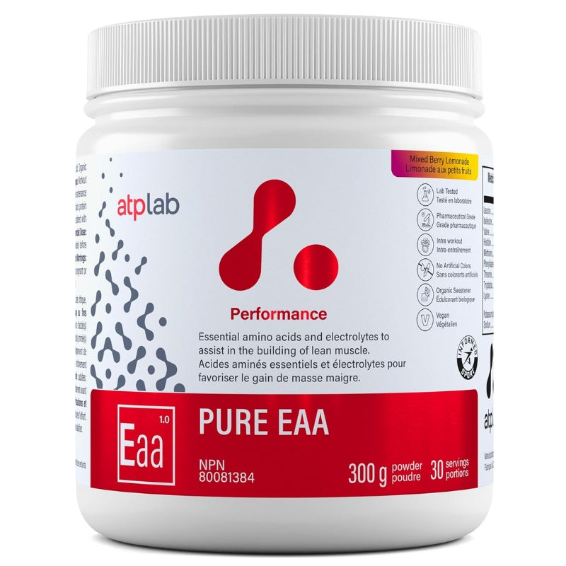 ATP Lab Pure EAA Supplement Front Label Mixed Berry Lemonade
