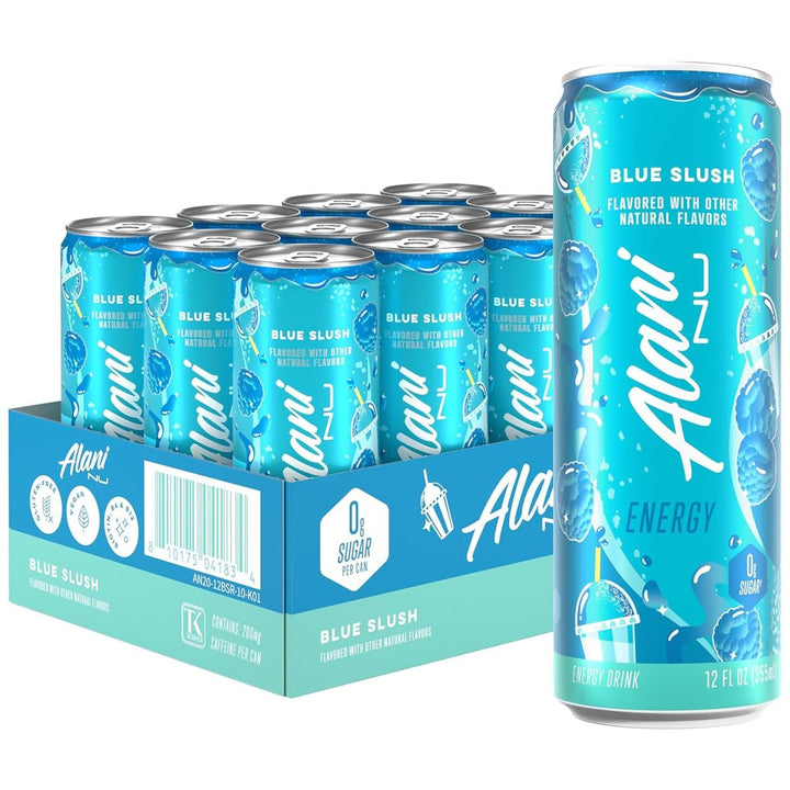 Alani Nu Energy Drink Case 12 Cans Blue Slush – Bulldog Nutrition Canada