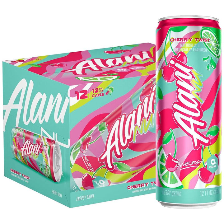 Alani Nu Energy Drink Case 12 Cans Cherry Twist – Bulldog Nutrition Canada