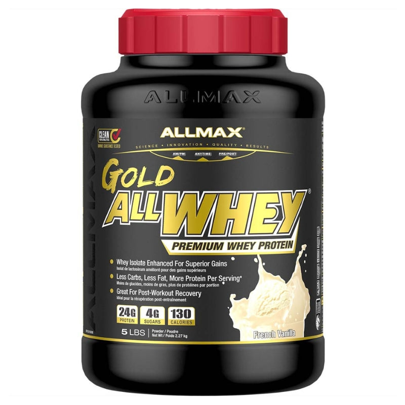 Allmax Nutrition AllWhey Gold 5lbs Whey Isolate French Vanilla