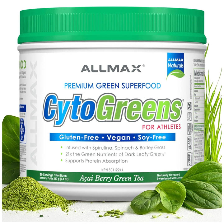 Allmax CytoGreens 30 Servings Acai Berry Green Tea – Bulldog Nutrition Canada