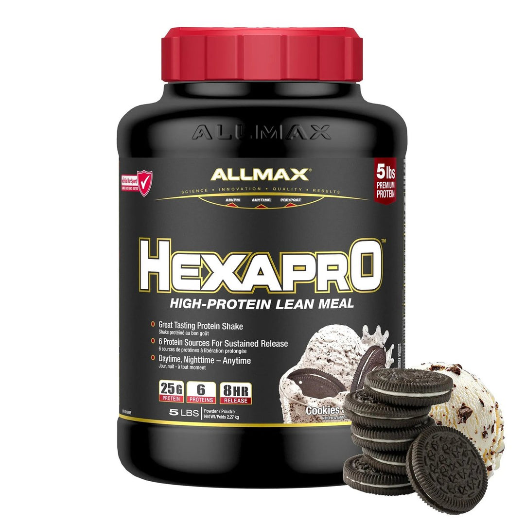 Allmax HexaPro 5lbs Cookies &amp; Cream – Bulldog Nutrition Canada