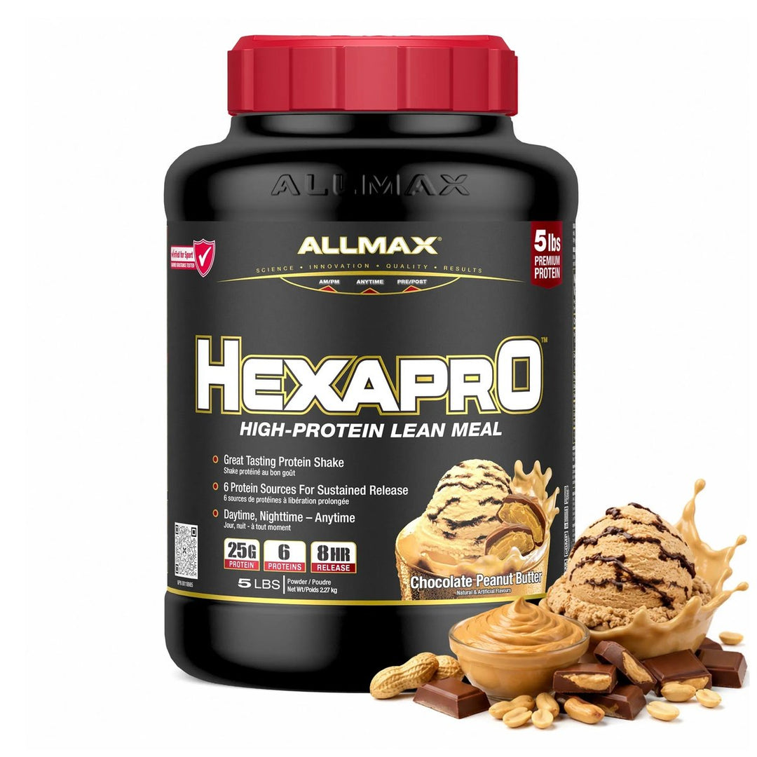 Allmax HexaPro 5lbs Peanut Butter Chocolate – Bulldog Nutrition Canada