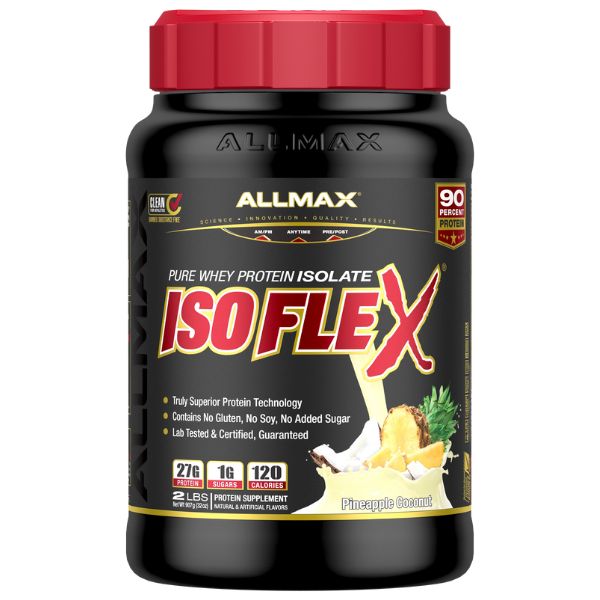 Allmax Isoflex 2lbs Whey Protein Isolate Pineapple Coconut