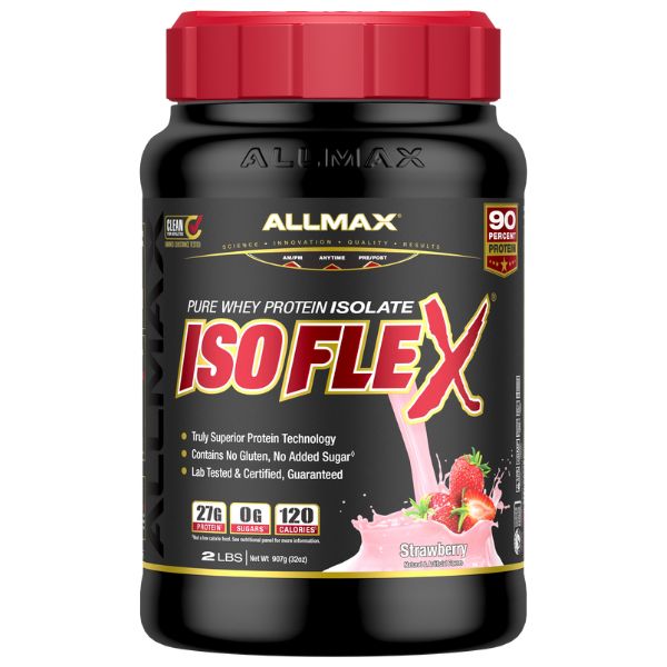 Allmax Isoflex 2lbs Whey Protein Isolate Strawberry