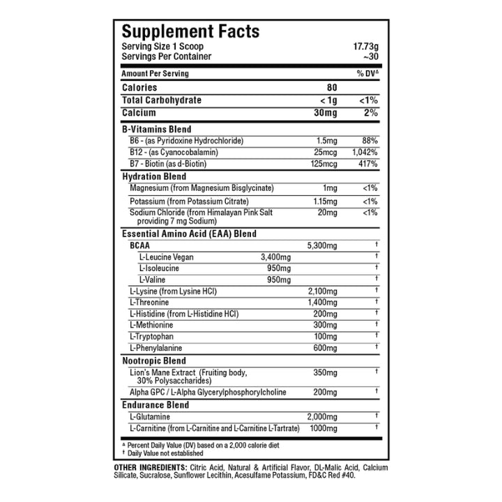 Allmax MusclEAA Xtreme 30 serve Front Label - Supplement Facts
