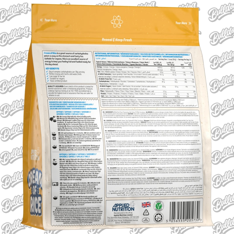 Applied-Nutrition-Cream-of-Rice-Golden-Syrup-Nutrition-Facts