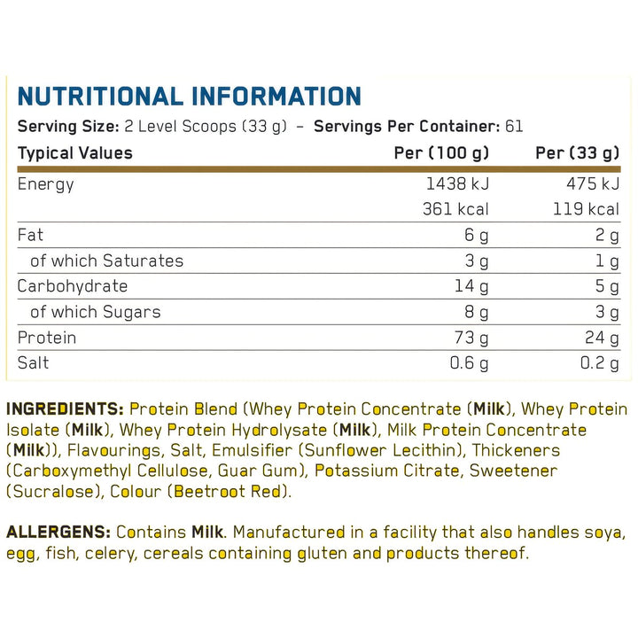 Applied Nutrition Critical Whey 5lbs Chiquita Banana Strawberry Nutrition Facts – Bulldog Nutrition