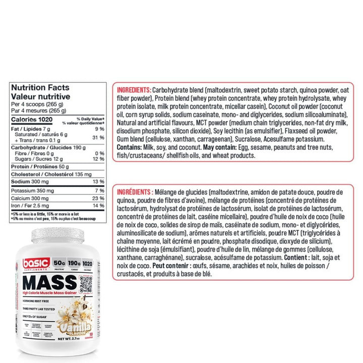 BASIC_Mass_Gainer_6lbs_Vanilla_Nutrition_Facts