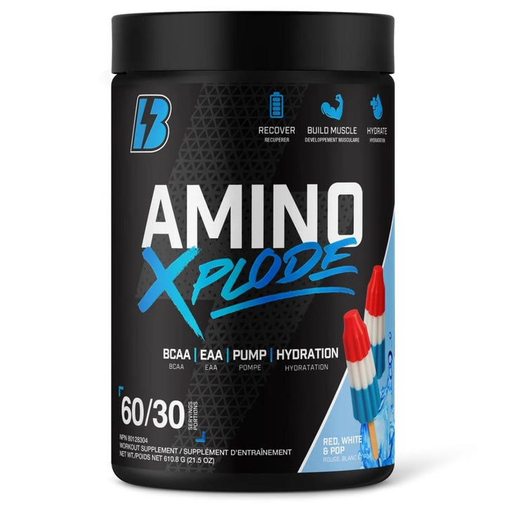 Bull Nutrition Amino Xplode Eaa and BCAA Supplement Canada - Red White and Pop - Rocket Pop