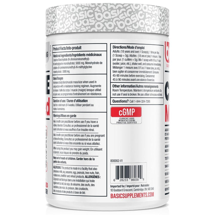 Basic_Creatine_Monohydrate_300g_Nutrition_Facts