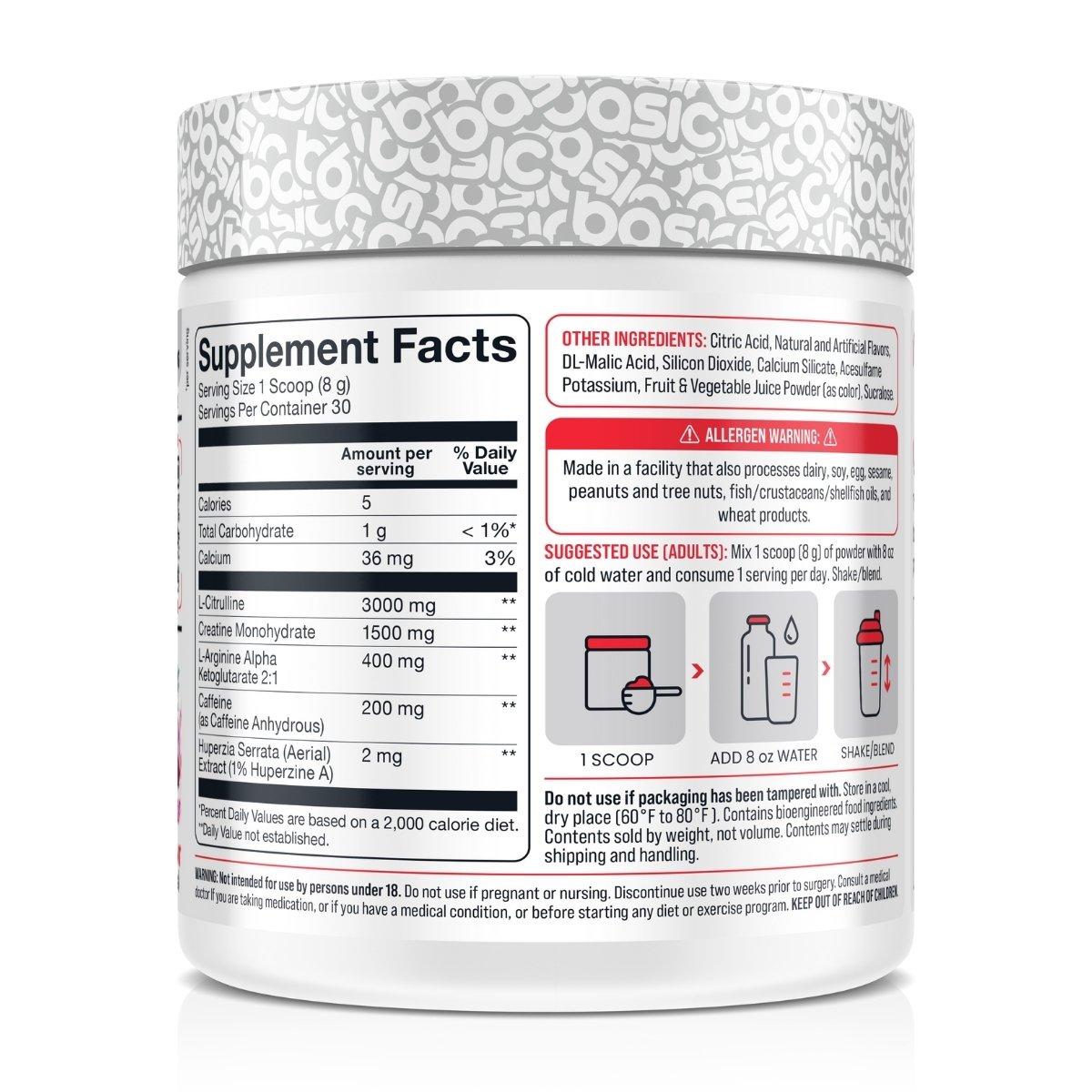Basic Pre Workout 30 Servings Canada | Bulldog Nutrition