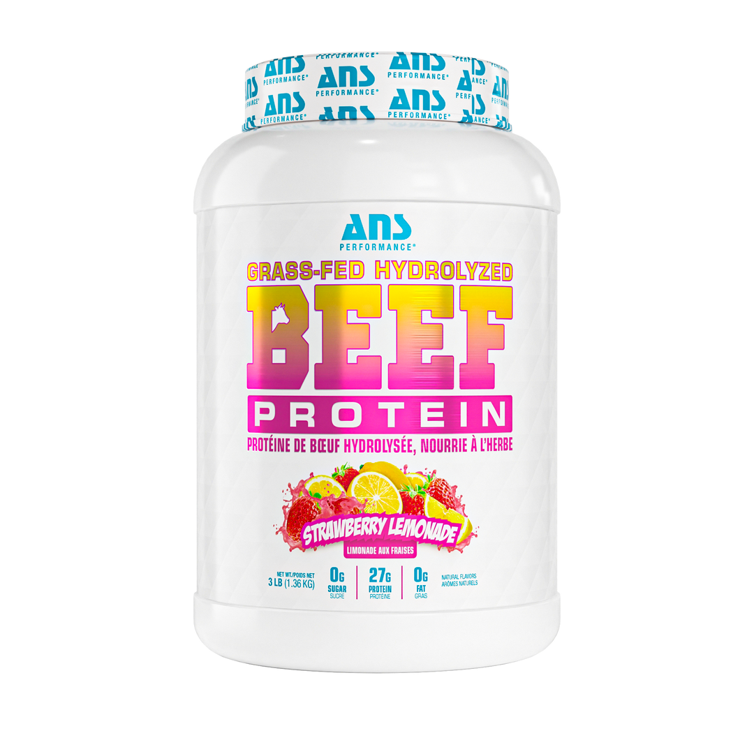 ANS Performance BEEF Protein 3lb Strawberry Lemonade — Bulldog Nutrition Canada