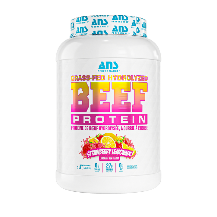 ANS Performance BEEF Protein 3lb Strawberry Lemonade — Bulldog Nutrition Canada