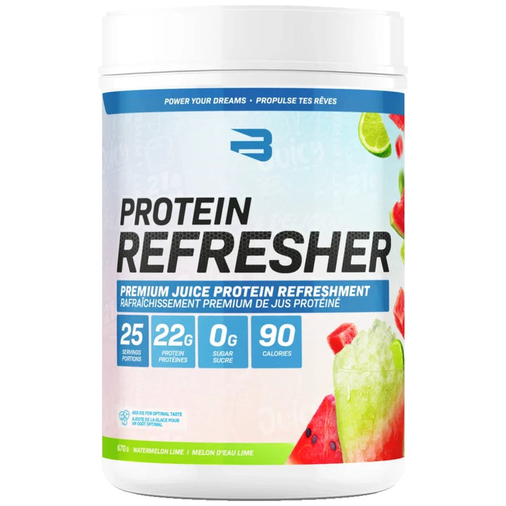 Believe Protein Refresher 2.0 Watermelon Lime — 25 servings, 22g protein clear juice-style protein drink, Canada
